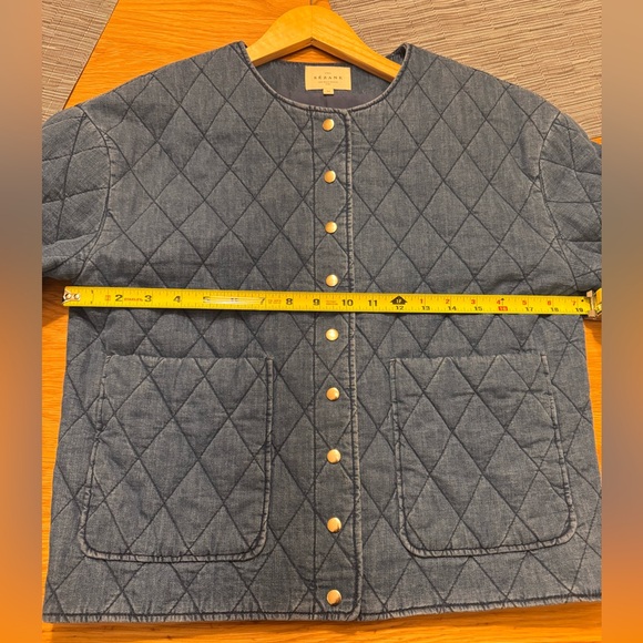 Sézane Dakota Quilted Denim Jacket | Blue | FR 34 / XS / 2 - Picture 9 of 9